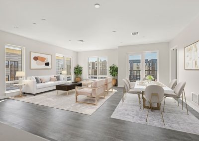 apt kitchen and dining area