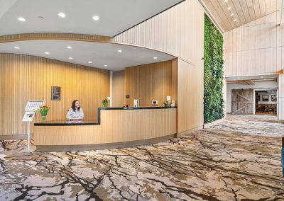 front desk in lobby