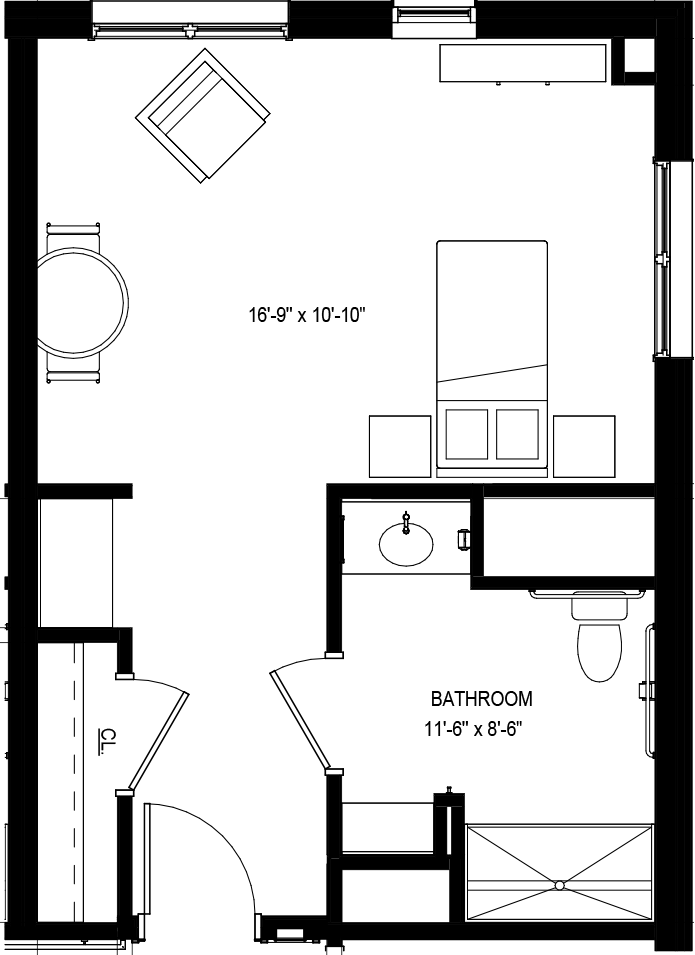 ALMS private suite floor plan