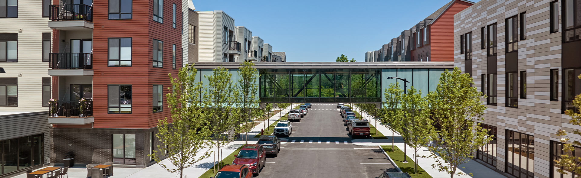 A long range view of the campus