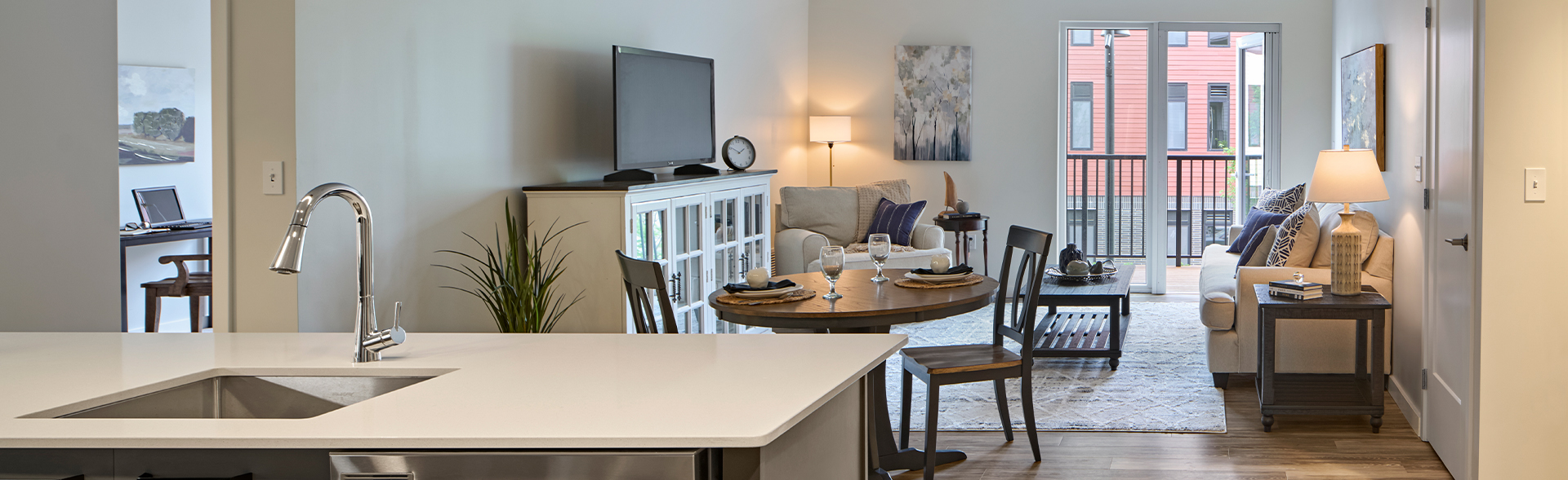 An inside view of a spacious apartment home