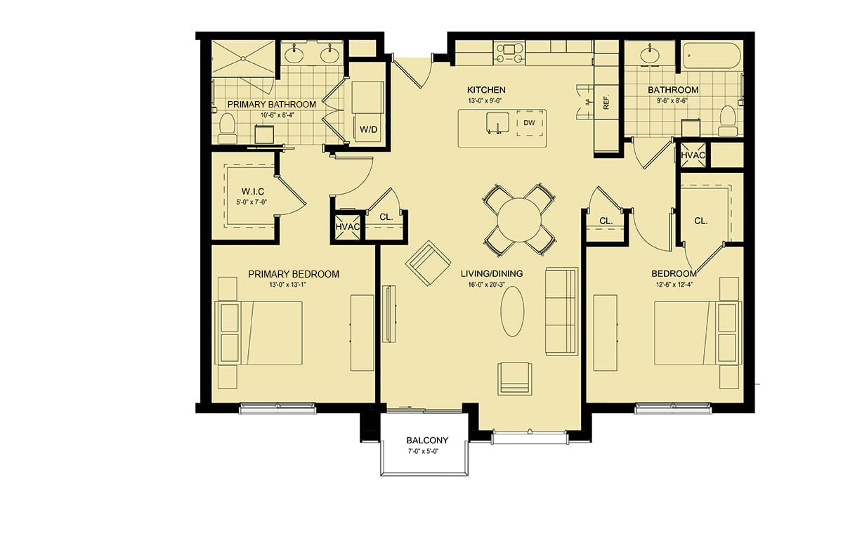 Milford apartment home plan